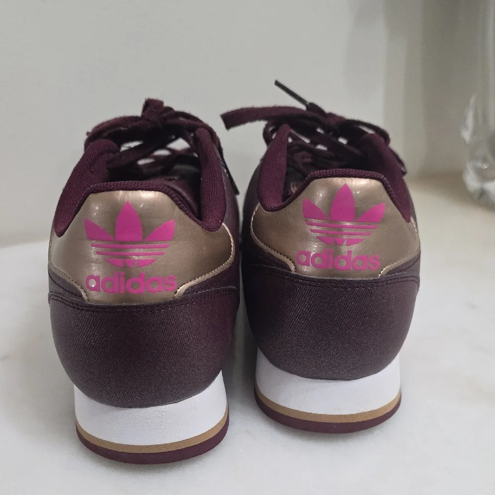 Adidas Orion Burgundy and Gold Sneakers - Picture 8 of 8
